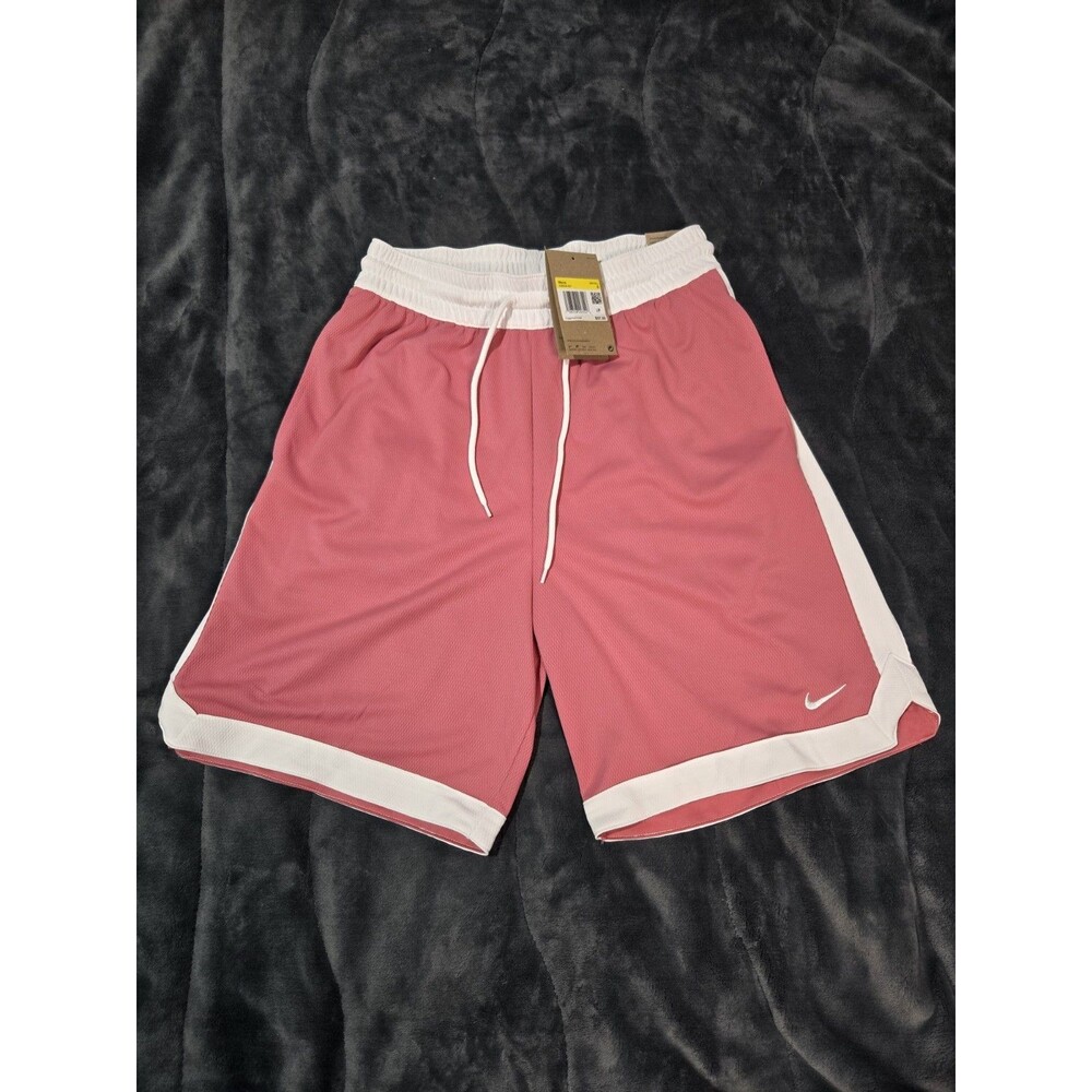Nike DNA Dri-FIT Basketball Shorts Mens S Pink White Mesh Standard Fit NWT